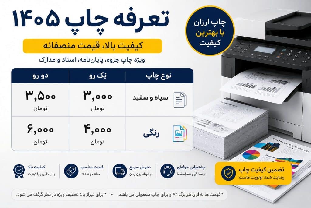 قیمت پرینت